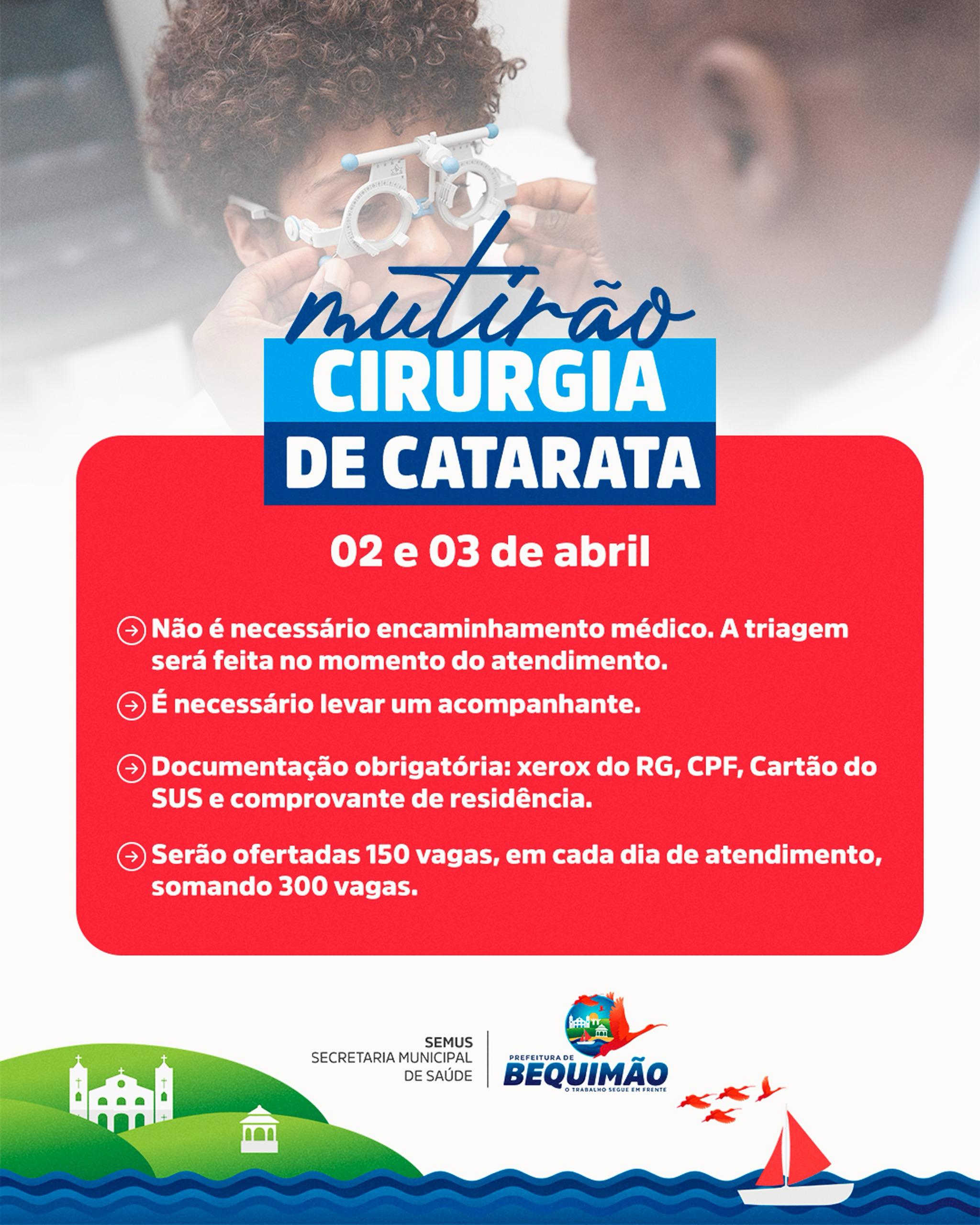 Prefeito Zé Martins leva mais um mutirão de cirurgias de catarata para Bequimão